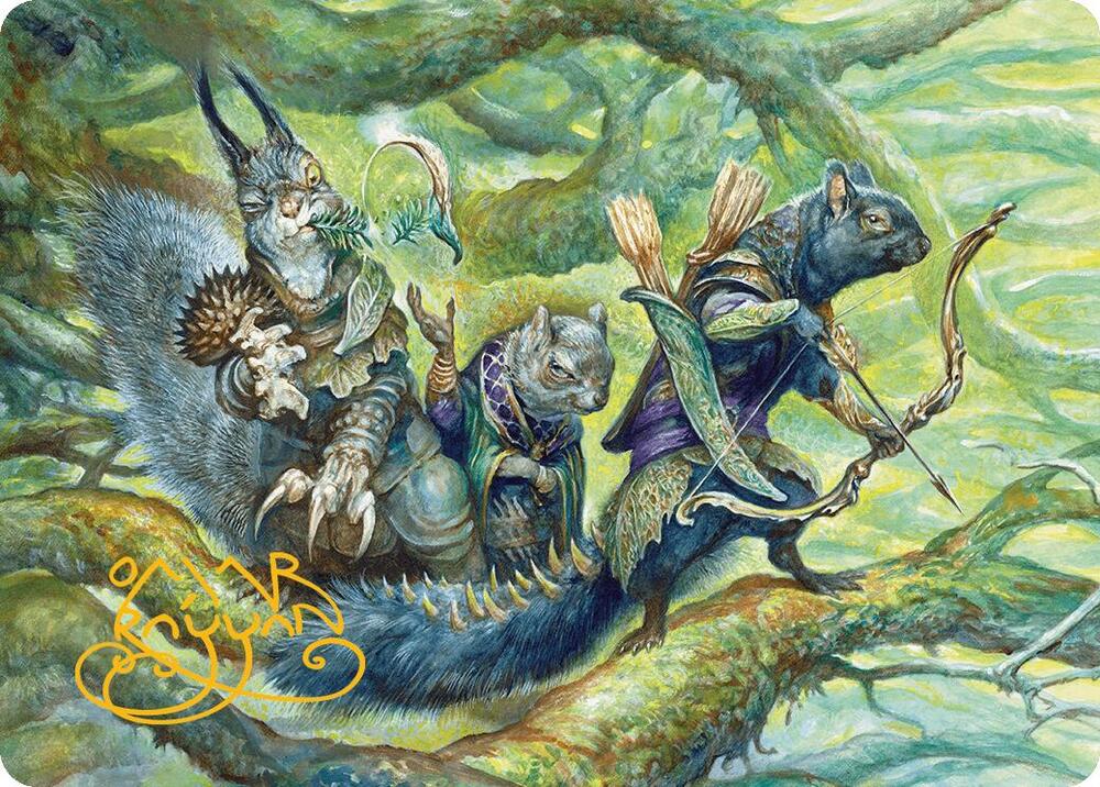 The Odd Acorn Gang Art Card (Gold-Stamped Signature) [Art Series: Bloomburrow] 32