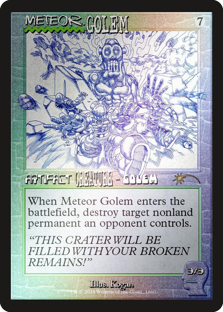 Meteor Golem (1660) (Rainbow Foil) [Secret Lair Drop Series] 1660