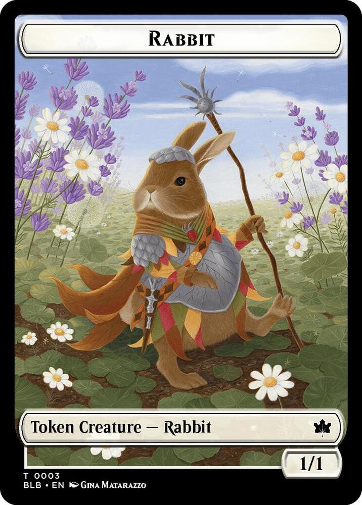 Rabbit // Fish Double-Sided Token [Bloomburrow] 3 // 7