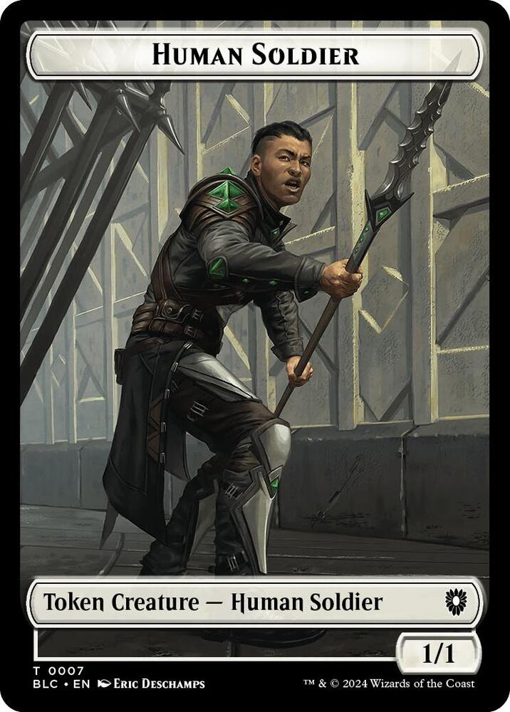 Human Soldier // Wolf (0035) Double-Sided Token [Commander: Bloomburrow] 7 // 35