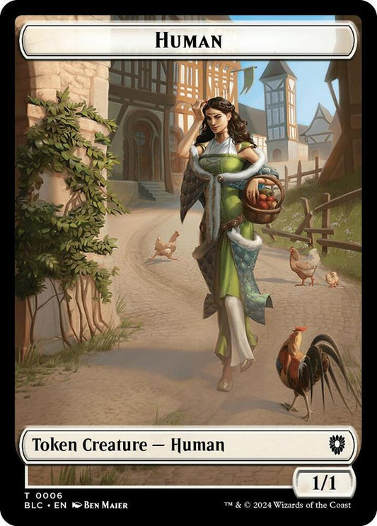 Human // Soldier Double-Sided Token [Commander: Bloomburrow] 6 // 8