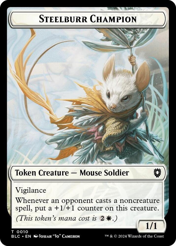 Steelburr Champion // Squid Double-Sided Token [Commander: Bloomburrow] 10 // 17