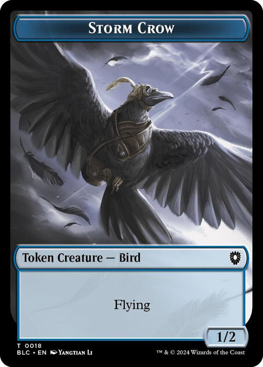 Storm Crow // Bird (003) Double-Sided Token [Commander: Bloomburrow] 18 // 3