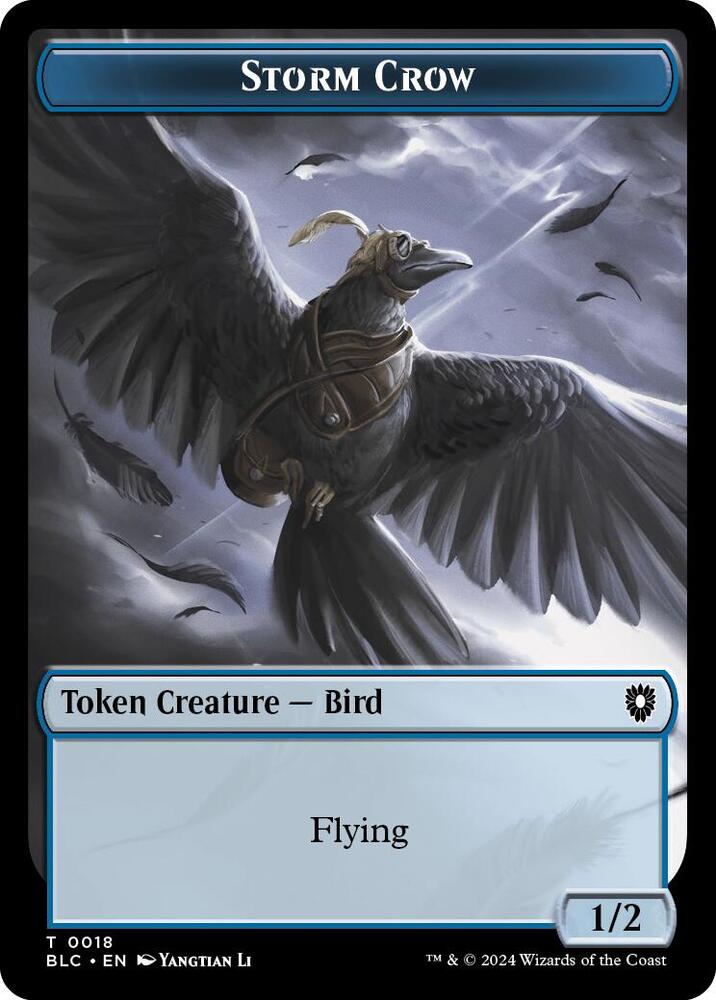 Storm Crow // Frog Lizard Double-Sided Token [Commander: Bloomburrow] 18 // 28