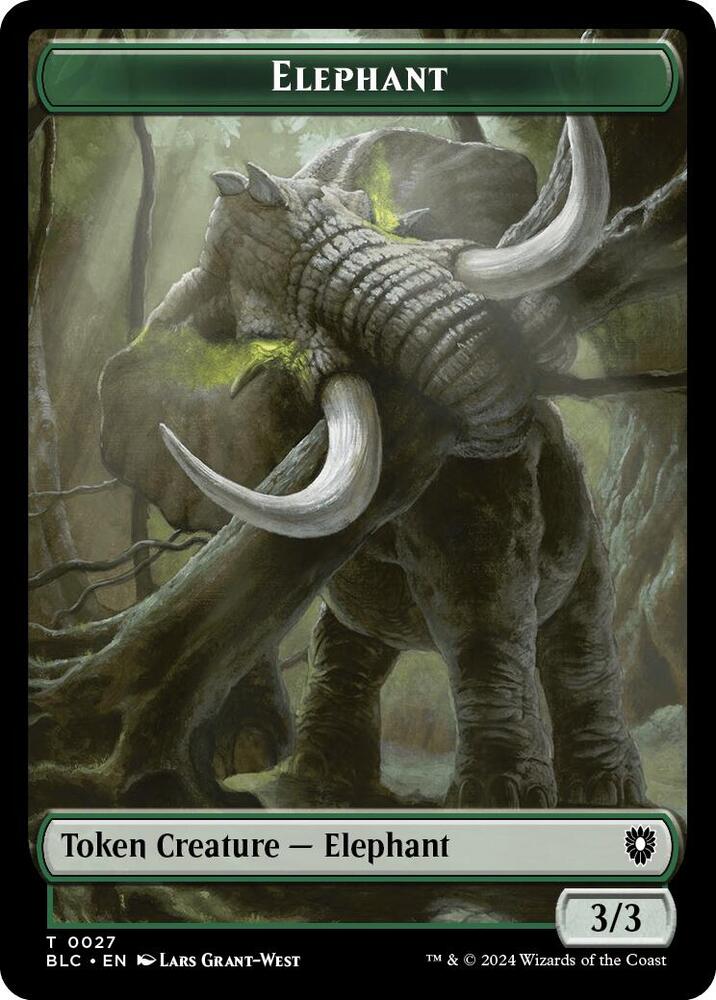 Elephant // Squid Double-Sided Token [Commander: Bloomburrow] 27 // 17