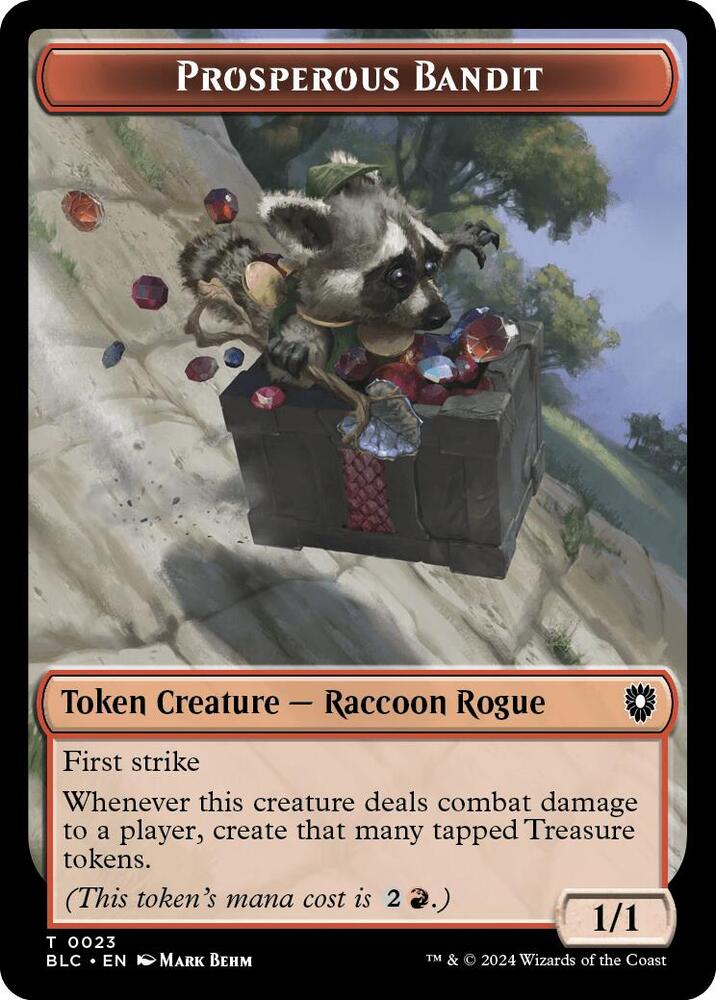 Prosperous Bandit // Treasure Double-Sided Token [Commander: Bloomburrow] 23 // 29
