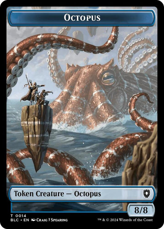 Octopus // Rabbit Double-Sided Token [Commander: Bloomburrow] 14 // 3