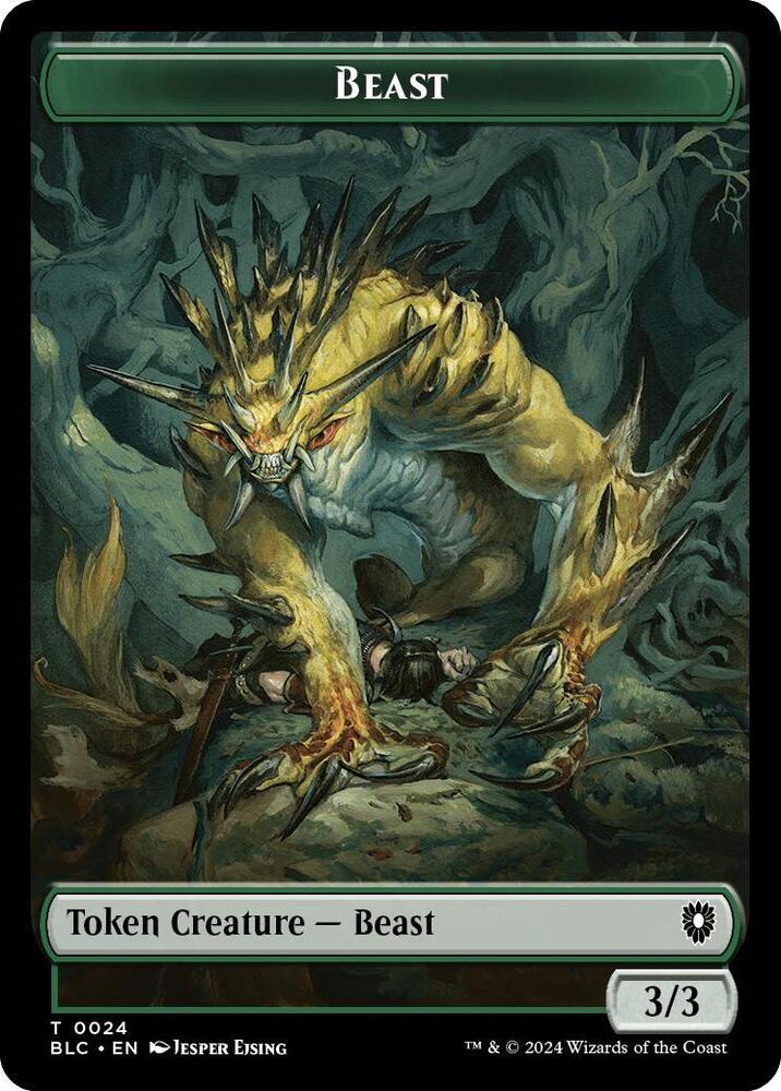 Beast (0024) // Treasure Double-Sided Token [Commander: Bloomburrow] 24 // 29