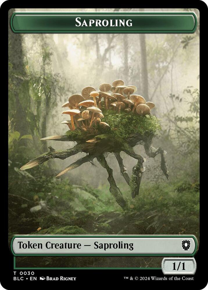 Saproling // Treasure Double-Sided Token [Commander: Bloomburrow] 30 // 29