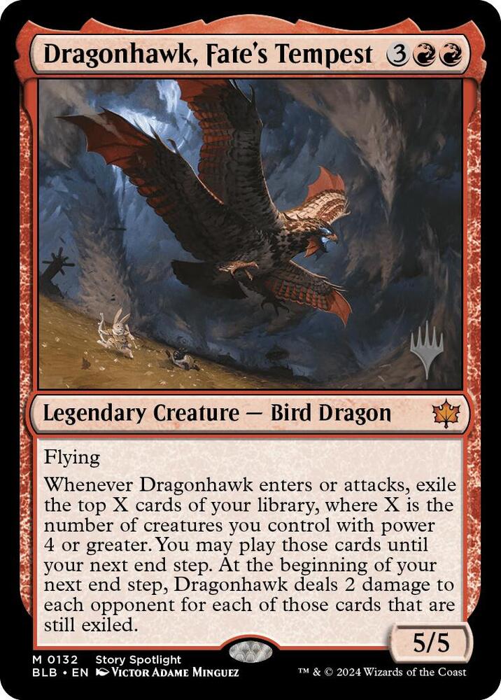 Dragonhawk, Fate's Tempest [Promo Pack: Bloomburrow] 132