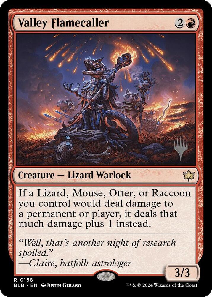 Valley Flamecaller [Promo Pack: Bloomburrow] 158