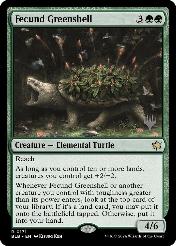 Fecund Greenshell [Promo Pack: Bloomburrow] 171
