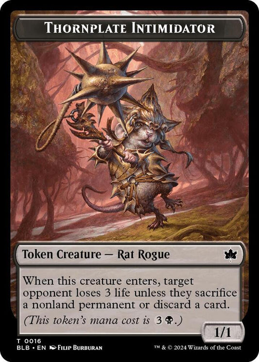 Thornplate Intimidator Token [Bloomburrow] 16