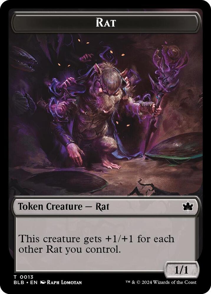 Rat // Splash Lasher Double-Sided Token [Bloomburrow] 13 // 8