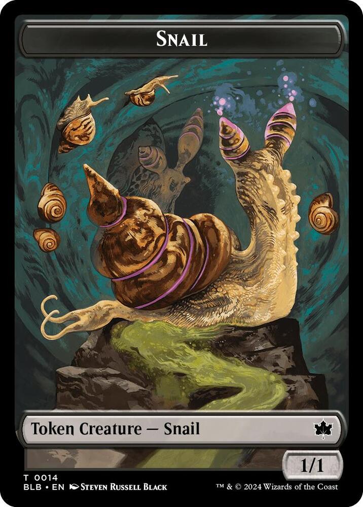 Snail // Thundertrap Trainer Double-Sided Token [Bloomburrow] 14 // 9