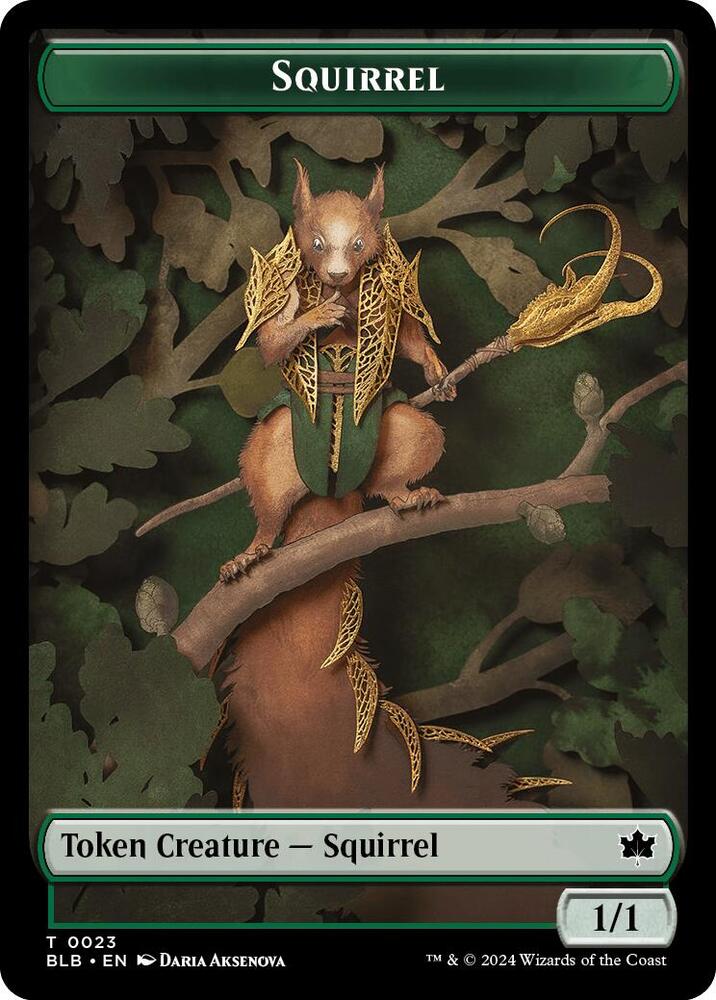 Squirrel // Darkstar Augur Double-Sided Token [Bloomburrow] 23 // 11