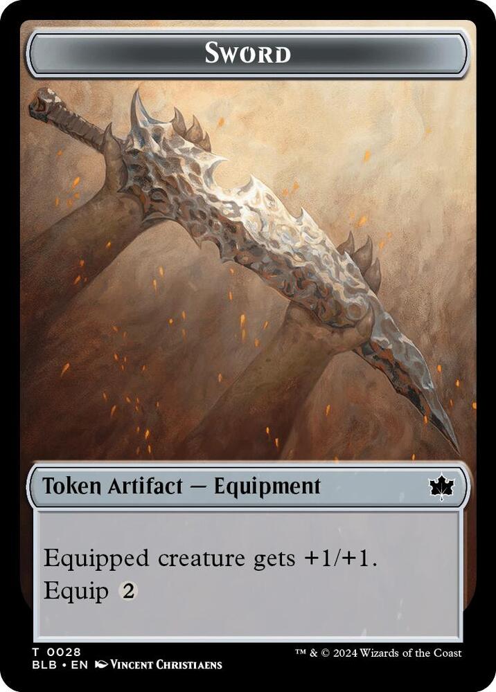 Sword // Manifold Mouse Double-Sided Token [Bloomburrow] 28 // 18