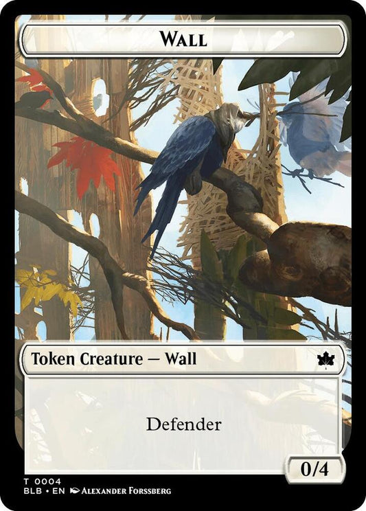 Wall // Intrepid Rabbit Double-Sided Token [Bloomburrow] 4 // 2