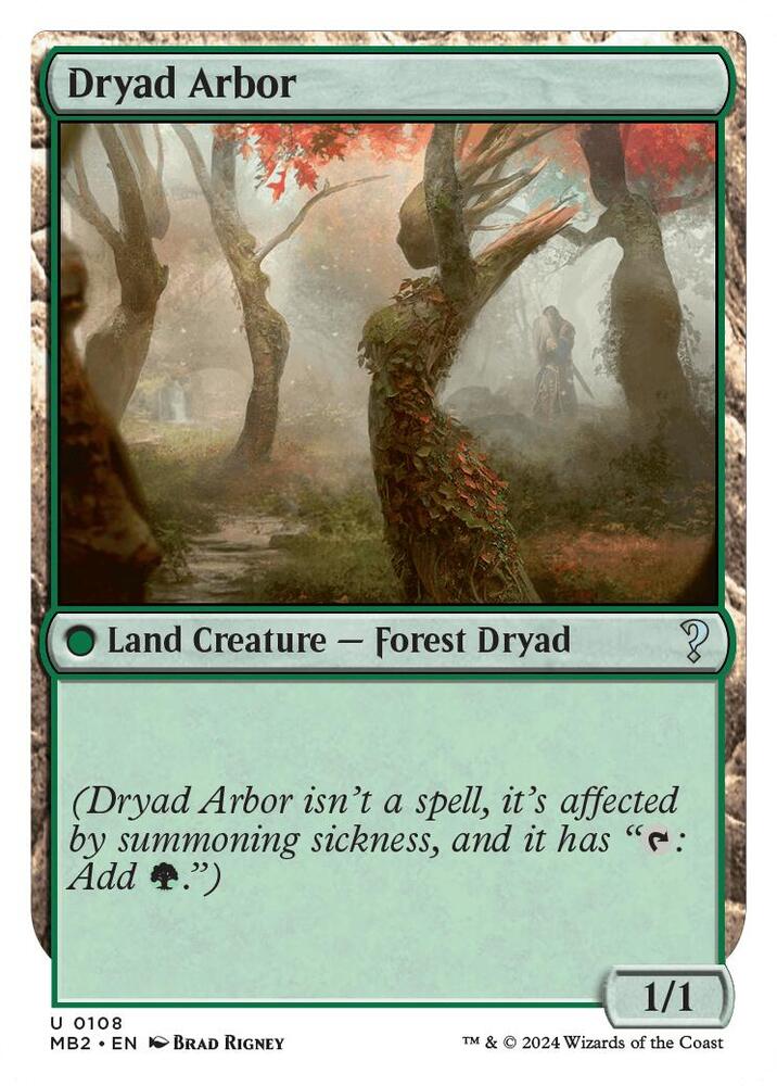 Dryad Arbor (White Border) [Mystery Booster 2] 108