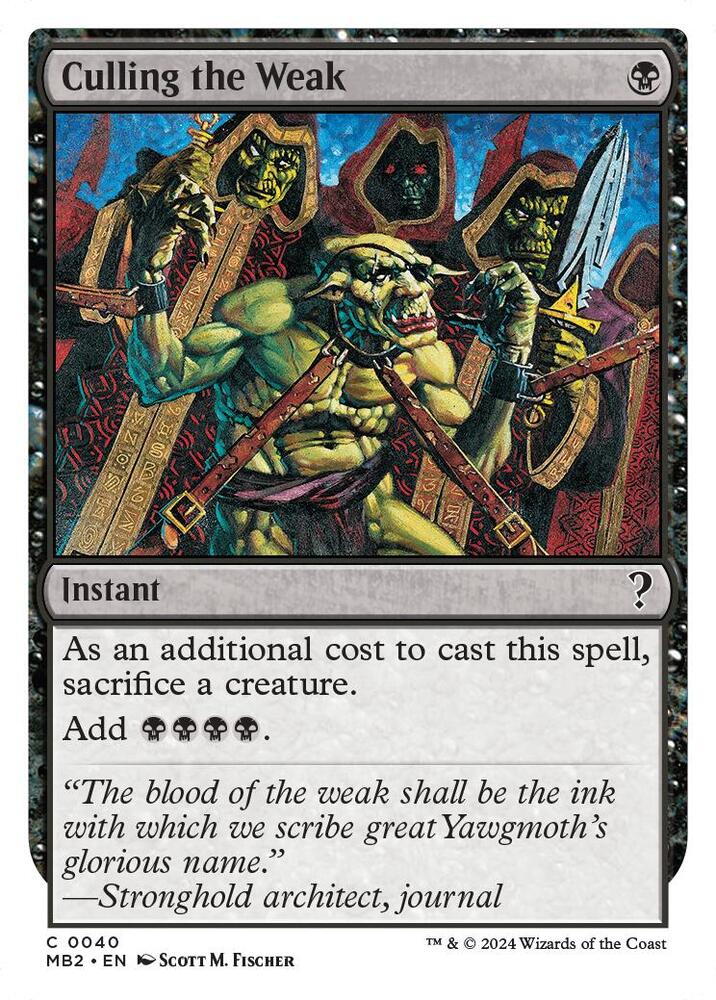 Culling the Weak (White Border) [Mystery Booster 2] 40