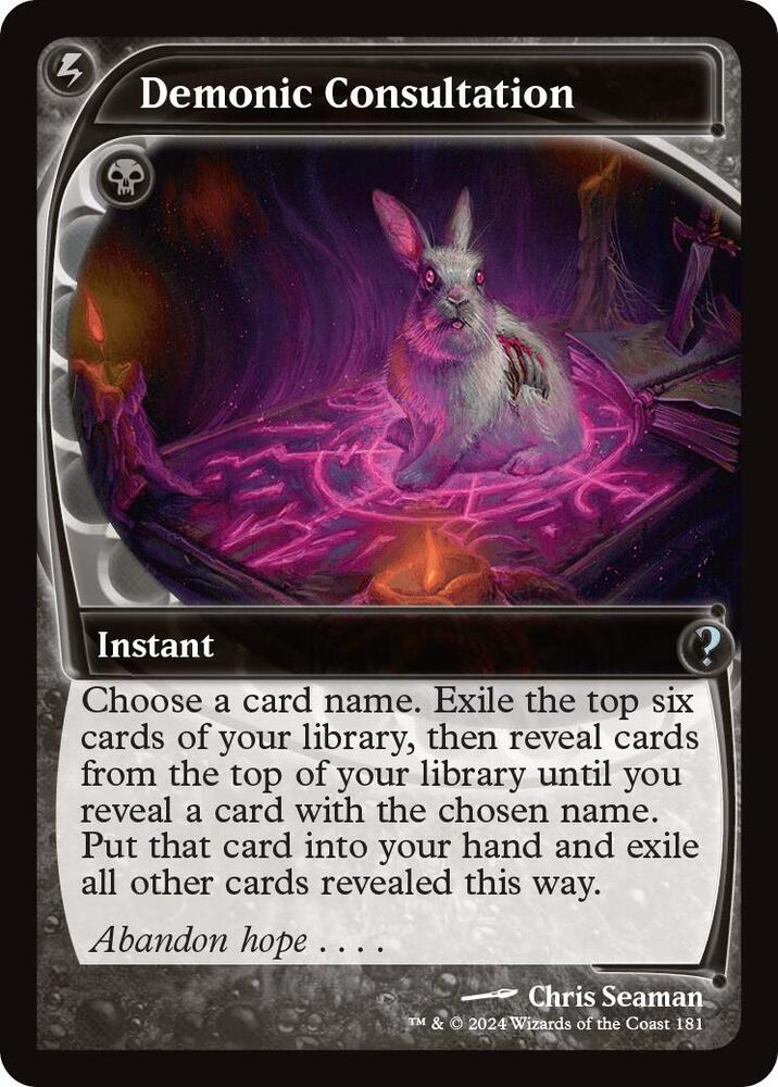 Demonic Consultation (Future Sight) [Mystery Booster 2] 181