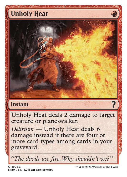 Unholy Heat (White Border) [Mystery Booster 2] 63