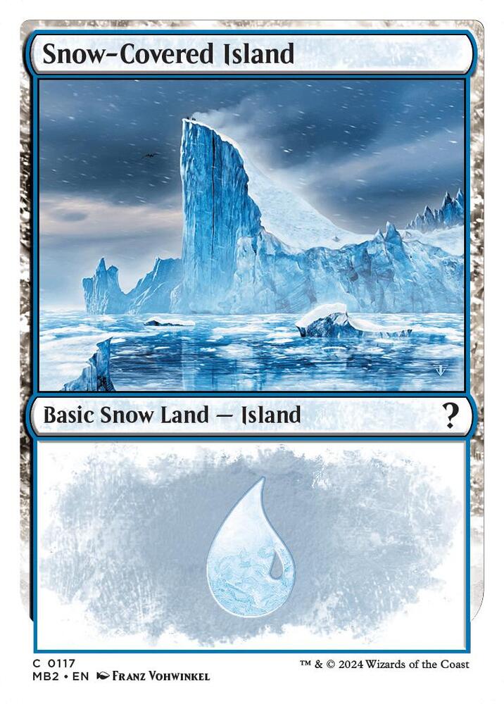 Snow-Covered Island (White Border) [Mystery Booster 2] 117