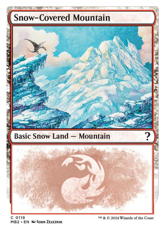 Snow-Covered Mountain (White Border) [Mystery Booster 2] 119