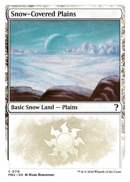 Snow-Covered Plains (White Border) [Mystery Booster 2] 116