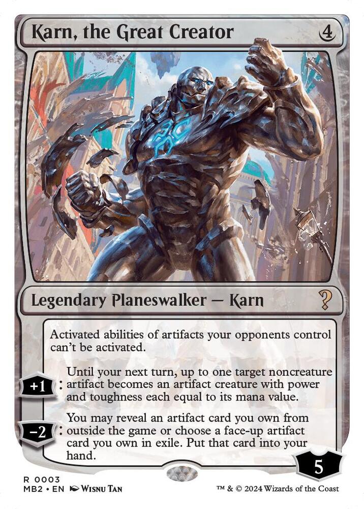 Karn, the Great Creator (White Border) [Mystery Booster 2] 3