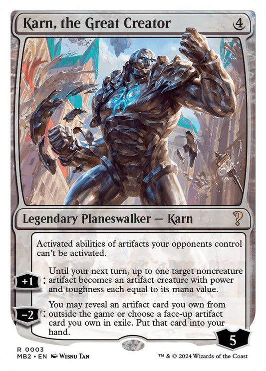 Karn, the Great Creator (White Border) [Mystery Booster 2] 3