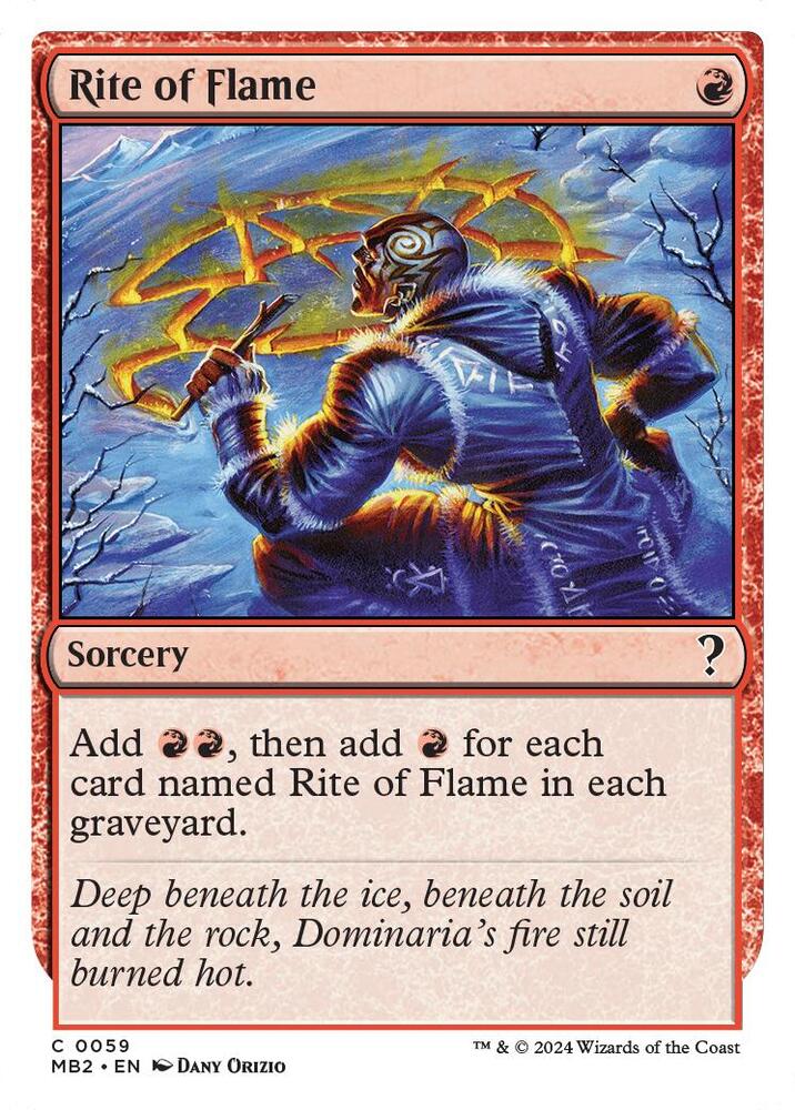 Rite of Flame (White Border) [Mystery Booster 2] 59