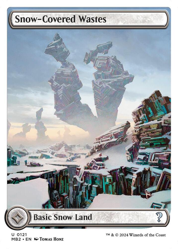 Snow-Covered Wastes (White Border) [Mystery Booster 2] 121