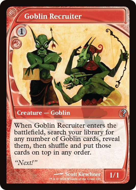 Goblin Recruiter (Future Sight) [Mystery Booster 2] 193