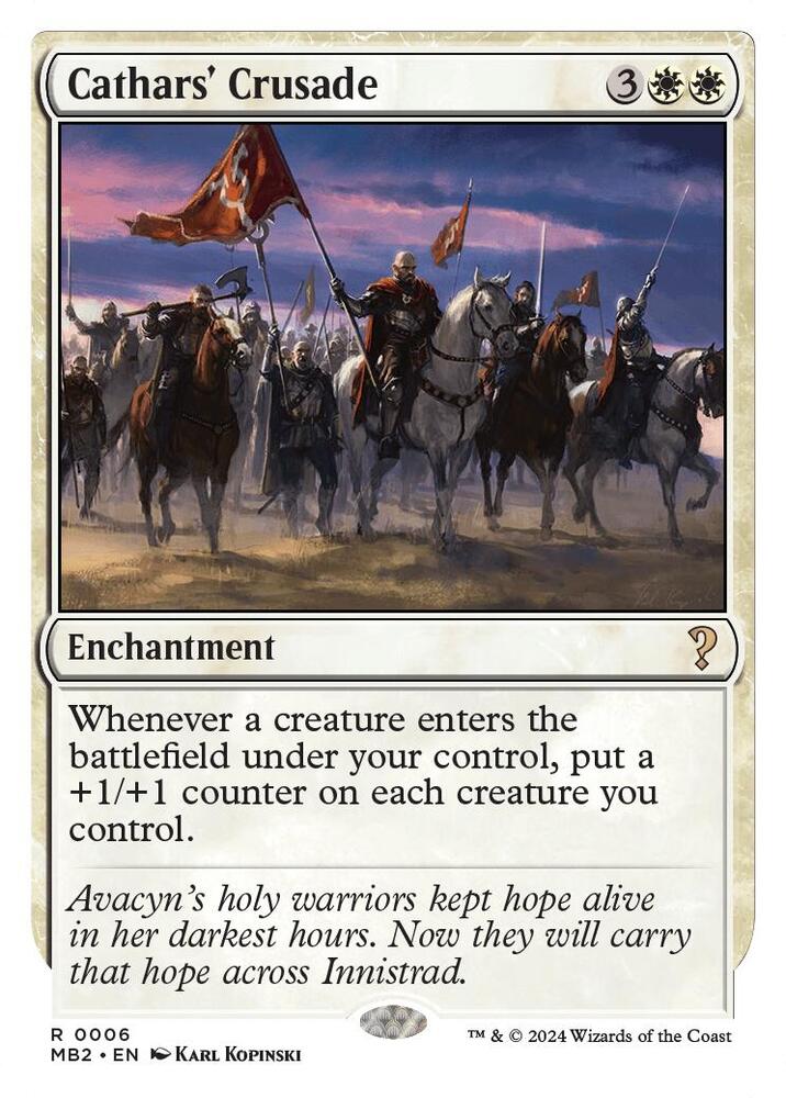 Cathars' Crusade (White Border) [Mystery Booster 2] 6