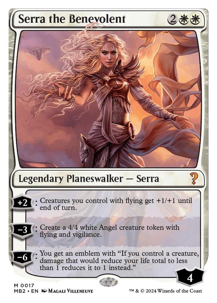 Serra the Benevolent (White Border) [Mystery Booster 2] 17