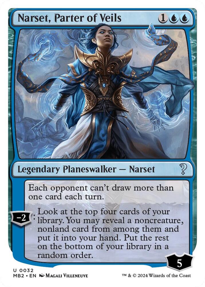 Narset, Parter of Veils (White Border) [Mystery Booster 2] 32