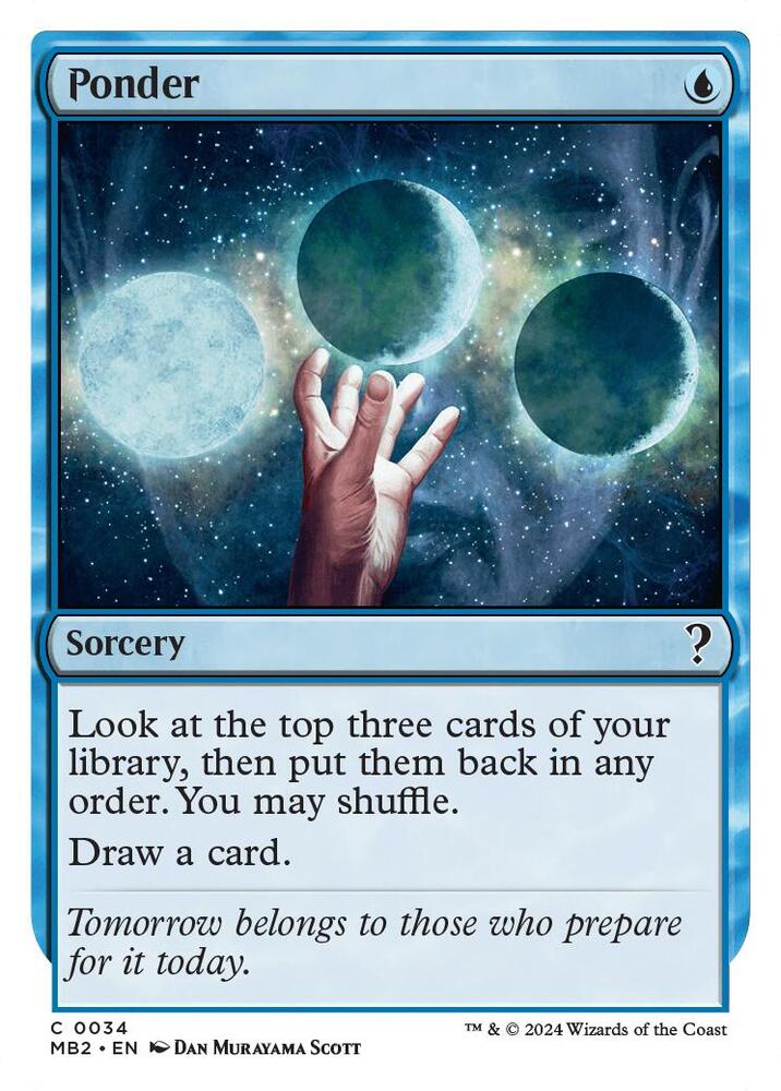 Ponder (White Border) [Mystery Booster 2] 34