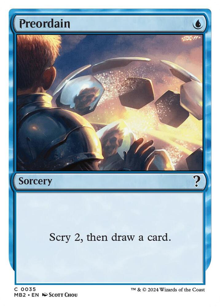 Preordain (White Border) [Mystery Booster 2] 35