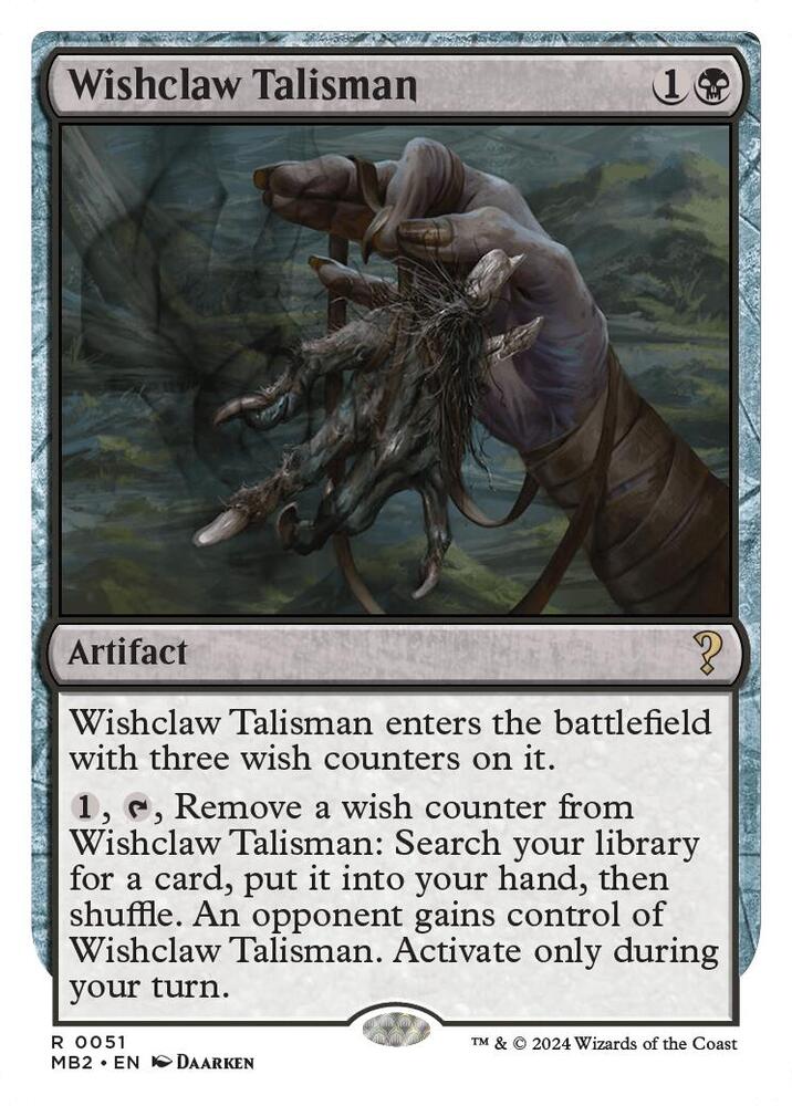 Wishclaw Talisman (White Border) [Mystery Booster 2] 51