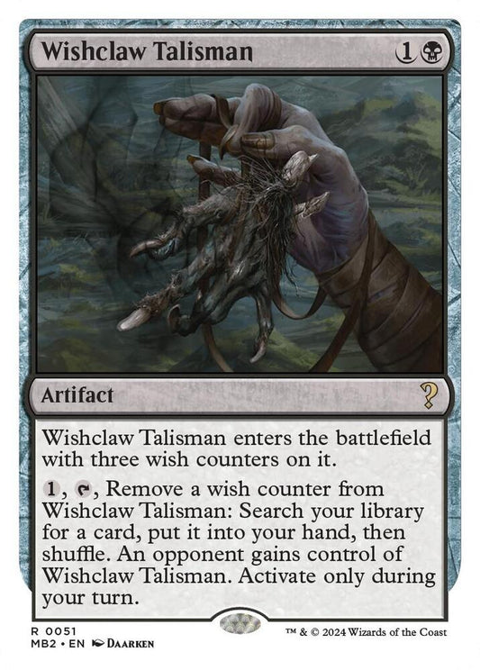 Wishclaw Talisman (White Border) [Mystery Booster 2] 51