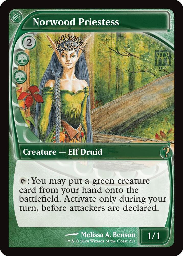 Norwood Priestess (Future Sight) [Mystery Booster 2] 211