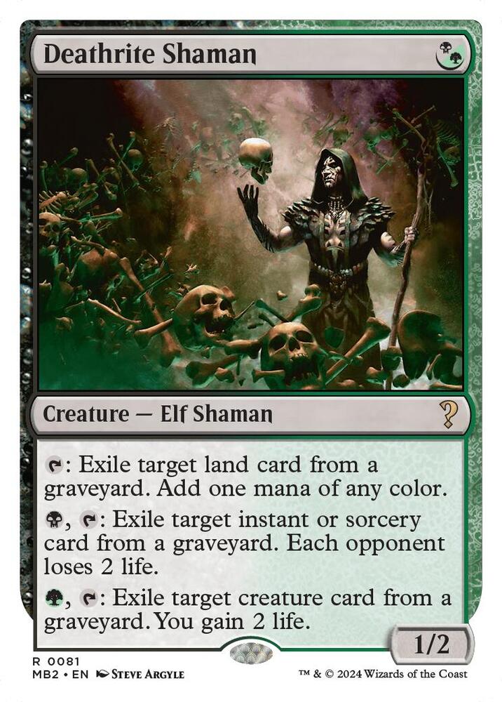 Deathrite Shaman (White Border) [Mystery Booster 2] 81