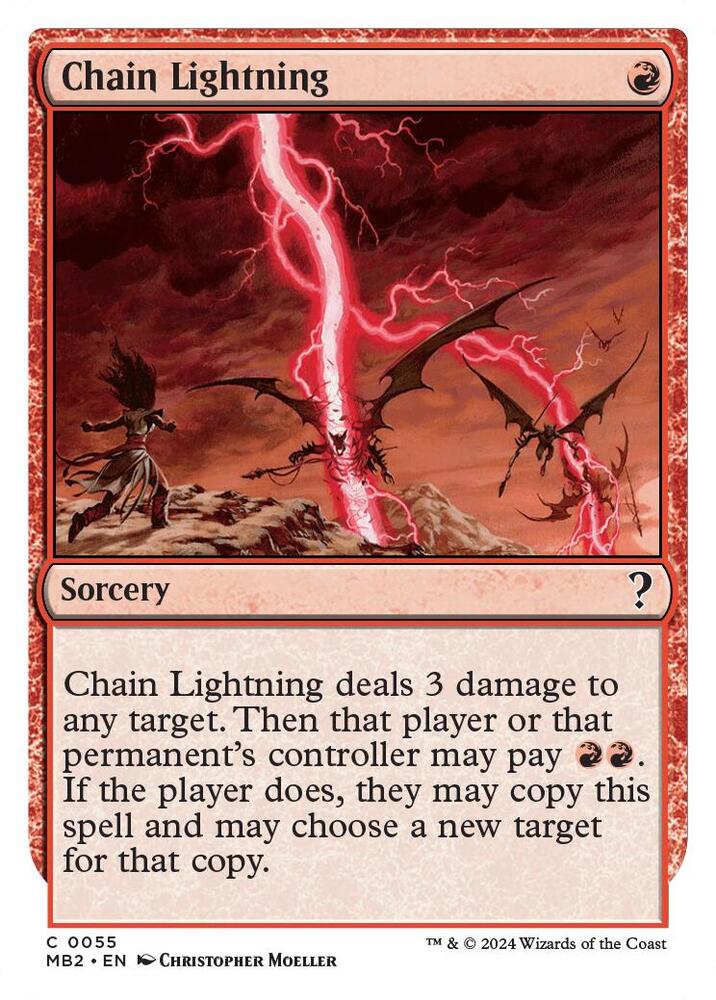 Chain Lightning (White Border) [Mystery Booster 2] 55