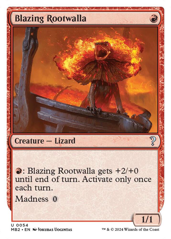 Blazing Rootwalla (White Border) [Mystery Booster 2] 54