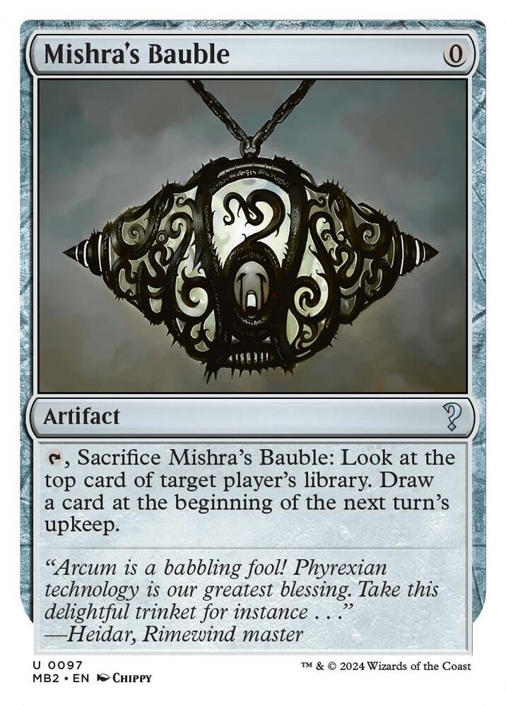 Mishra's Bauble (White Border) [Mystery Booster 2] 97