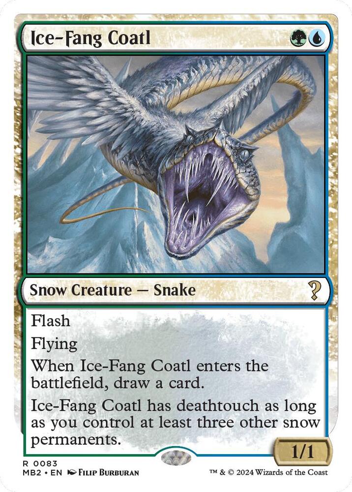 Ice-Fang Coatl (White Border) [Mystery Booster 2] 83