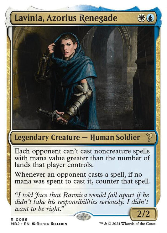 Lavinia, Azorius Renegade (White Border) [Mystery Booster 2] 86