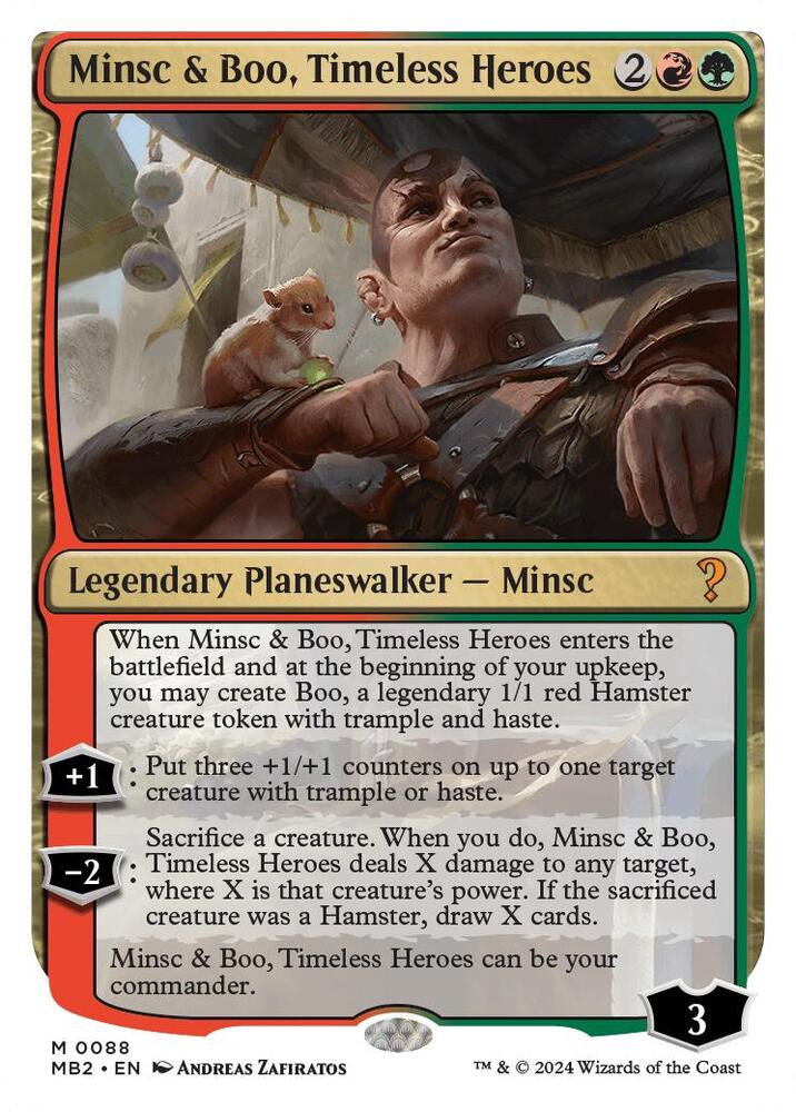 Minsc & Boo, Timeless Heroes (White Border) [Mystery Booster 2] 88