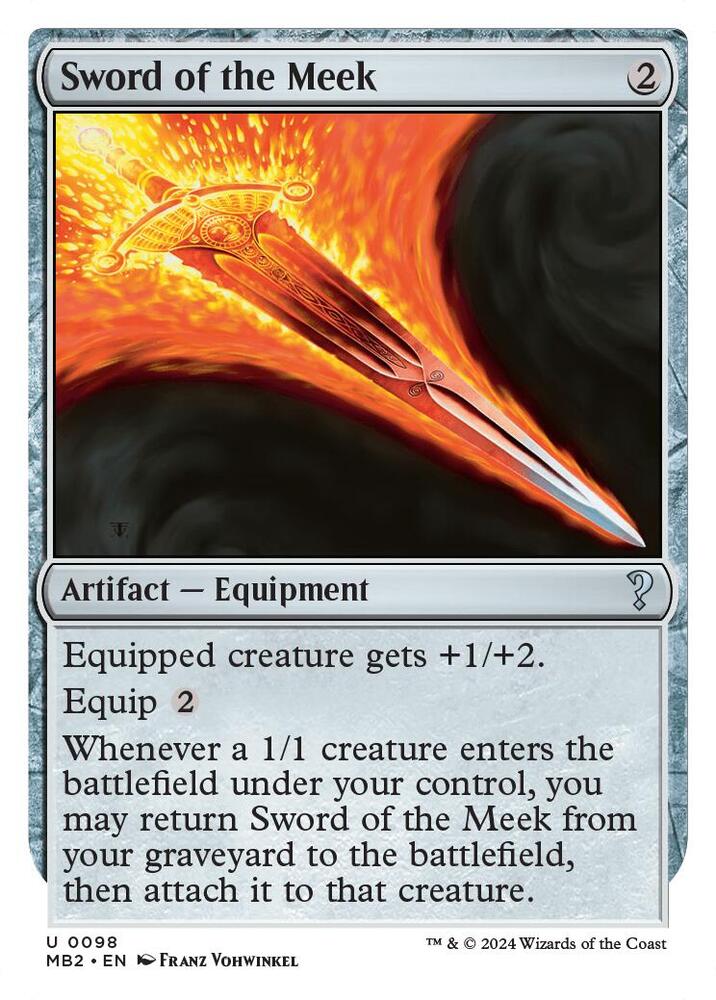 Sword of the Meek (White Border) [Mystery Booster 2] 98